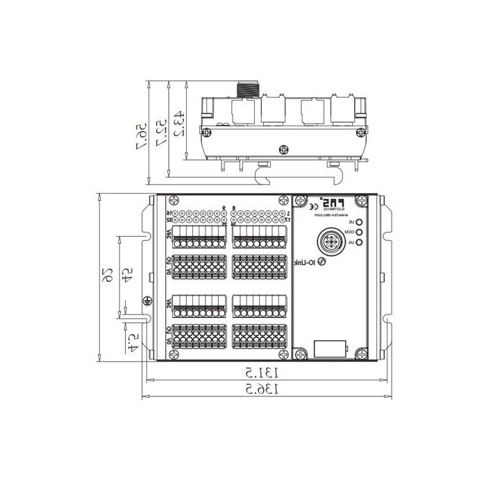 IP20, IO-Link Hub, NPN, 32DI, Class B, Terminal module, 009C31